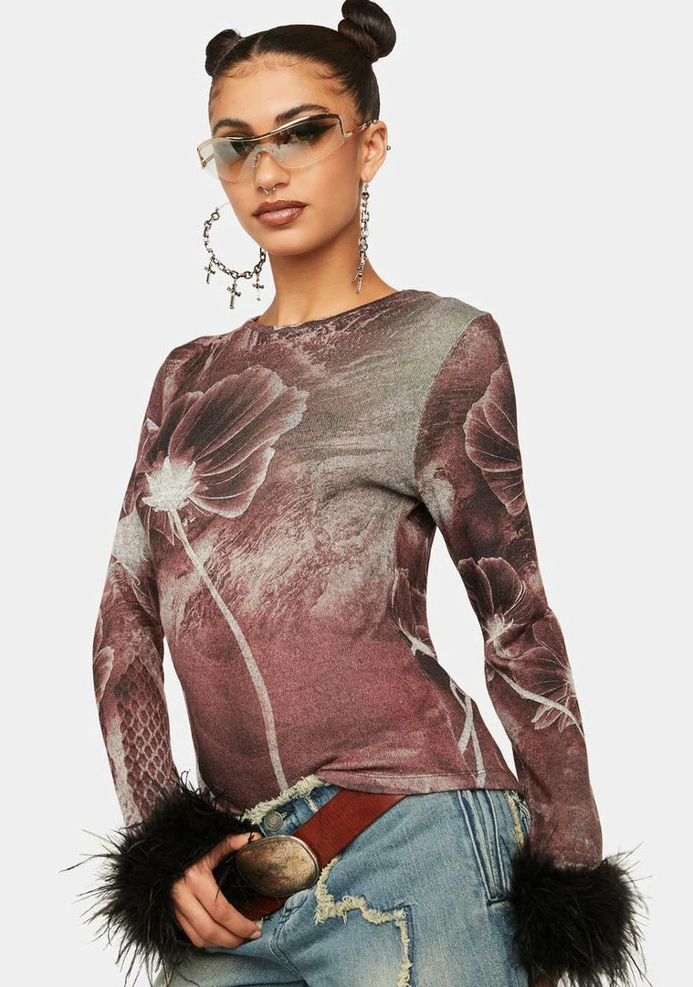 Best Sale ⭐ Jaded London Tops Ocelli Feather Cuff Knit Jumper ⭐ 4 Jaded London Tops Ocelli Feather Cuff Knit Jumper