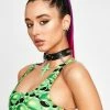 Jaded London Swim Alien Print Crop Bikini Top
