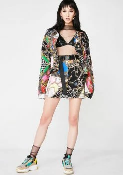 Outlet β¨ Jaded London Bottoms Mixed Scarf Print Denim Mini π Skirt π 11 Jaded London Bottoms Mixed Scarf Print Denim Mini Skirt