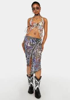 Jaded London Swim Volare Lace-Up Skirt