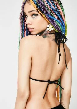 Jaded London Sequin Triangle Bikini Top Swim