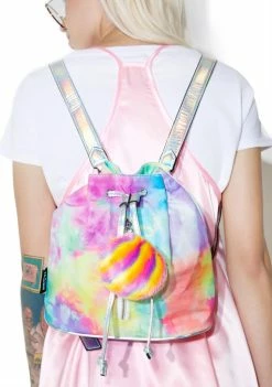 Jaded London Bags & Wallets Rainbow Pom Backpack