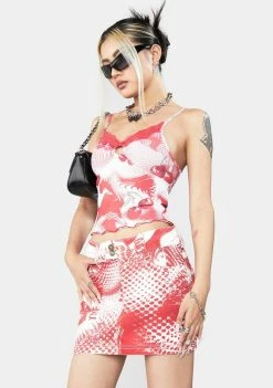 Budget π₯ Jaded London Bottoms Red Dot Print Denim Mini π Skirt π 7 Jaded London Bottoms Red Dot Print Denim Mini Skirt