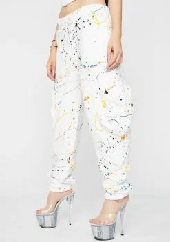 Jaded London Shop 16 Jaded London Paint Splatter Cargo Sweatpants