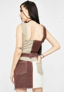 Best reviews of ๐ฅฐ Jaded London Bottoms Brown Patchwork Denim Mini ๐ Skirt โค๏ธ 9 Jaded London Bottoms Brown Patchwork Denim Mini Skirt