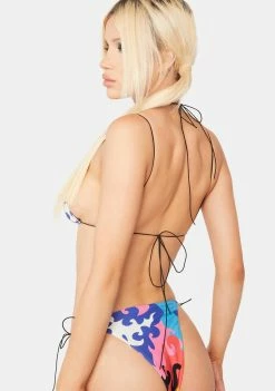 Jaded London Bright Western Print Micro Bikini Bottoms