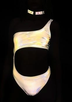 Jaded London Reflective Cut Out Swimsuit