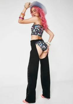 Deals π Jaded London Bottoms Black Denim Chaps β 10 Jaded London Bottoms Black Denim Chaps
