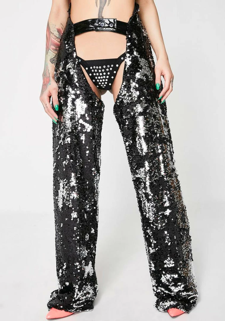 Cheapest β€οΈ Jaded London Bottoms Flip Sequin Chaps π₯ 3 Jaded London Bottoms Flip Sequin Chaps