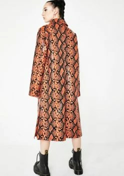 Jaded London Vinyl Long Coat Outerwear