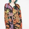 Jaded London Dragon Print Oversized Shirt