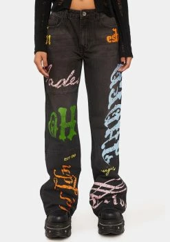 Jaded London Bottoms Honey Bum Low Rise Jeans