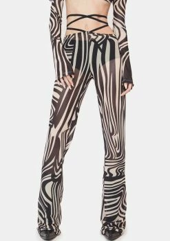 Jaded London Perceive Me Mesh Trousers Bottoms