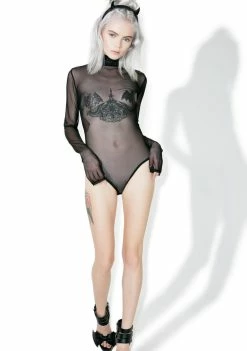 Jaded London Bat Grrl Mesh Bodysuit