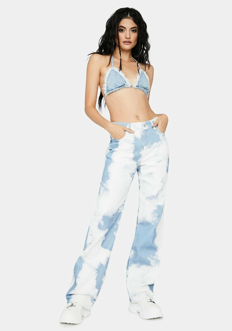 Deals ๐ฅฐ Jaded London Bottoms Cloud Print Boyfriend Fit ๐ Jeans ๐ 4 Jaded London Bottoms Cloud Print Boyfriend Fit Jeans