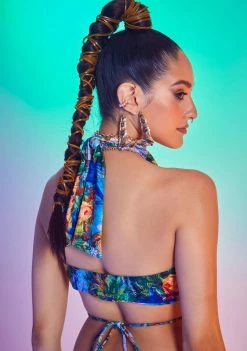 Jaded London Castaway Island Print Multi Way Bikini Top