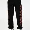 Jaded London Red Tribal Screen Print Skate Jeans Bottoms
