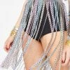 Jaded London Rainbow Diamante Belt Detail Hot Pants