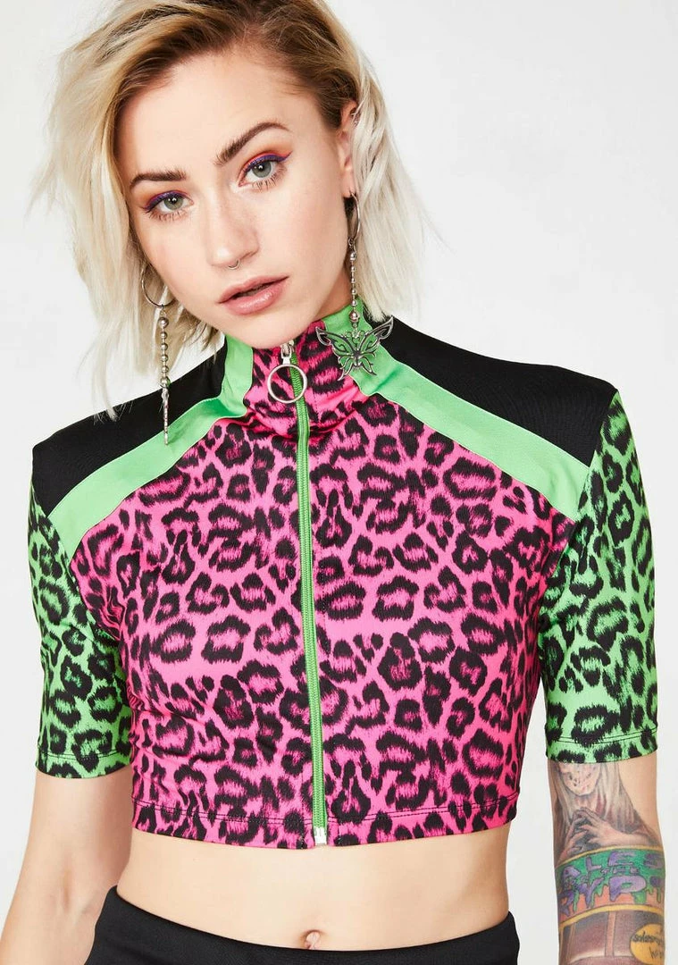 Brand new ๐ Jaded London High Neck Animal Clash Top ๐ 3 Jaded London High Neck Animal Clash Top