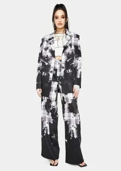 Top 10 ❤️ Jaded London Outerwear Bleach Check Double Breasted Slouch Blazer 👏 8 Jaded London Outerwear Bleach Check Double Breasted Slouch Blazer