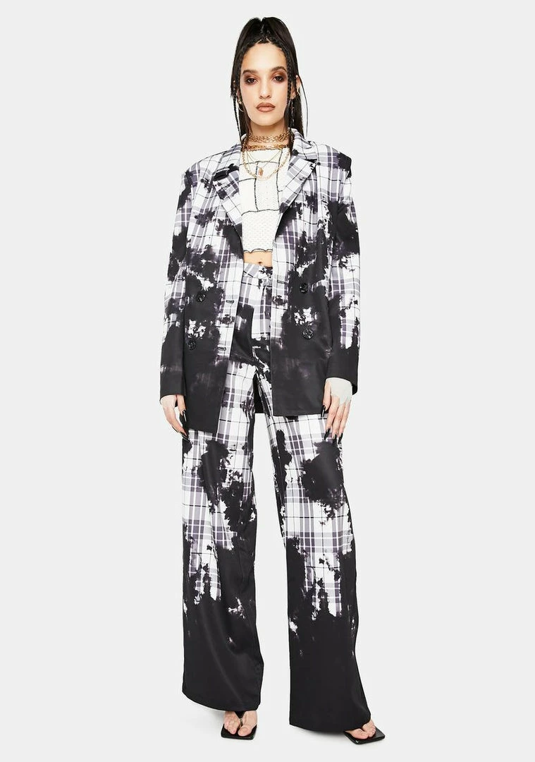 Top 10 ❤️ Jaded London Outerwear Bleach Check Double Breasted Slouch Blazer 👏 5 Jaded London Outerwear Bleach Check Double Breasted Slouch Blazer