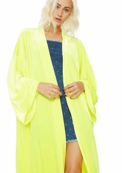 Jaded London Outerwear Velvet Kimono