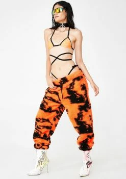 Brand new ๐ Jaded London Orange Tie Dye Fleece Joggers Bottoms ๐ฅ 7 Jaded London Orange Tie Dye Fleece Joggers Bottoms