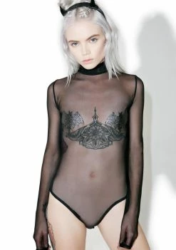 Jaded London Bat Grrl Mesh Bodysuit