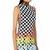 Jaded London Rainbow Flame Lace-Up Mini Dress