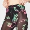 Jaded London Bottoms Tribal Print Mesh Cycling Shorts