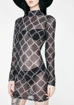Jaded London Dresses Barbwire Mesh Dress