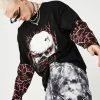 Jaded London Tops Lightning Skull Print Long Sleeve Tee