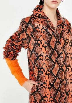 Jaded London Vinyl Long Coat Outerwear