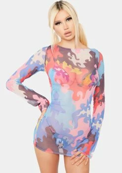Jaded London Cover Ups Bright Western Print Backless Dress