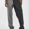 Jaded London Spliced Grey Pinstripe Loose Fit Trousers