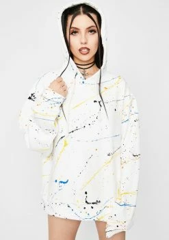 Jaded London Shop 12 Jaded London Tops Paint Splatter Hoodie