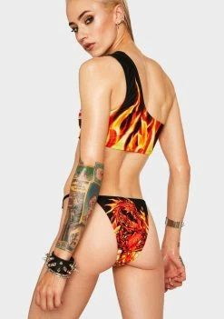 Jaded London Flaming Car Bikini Bottoms Swim