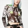 Jaded London Tribal Print Mesh Top