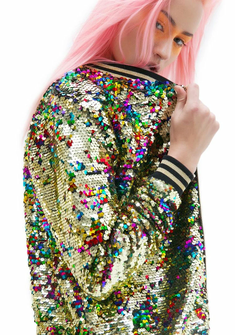 Deals π€© Jaded London Rainbow Sequin Bomber Jacket π₯ 4 Jaded London Rainbow Sequin Bomber Jacket
