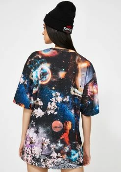 Jaded London Tops Robot Print Short Sleeve T-Shirt