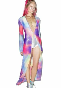 Jaded London Outerwear All In One Rainbow Kimono