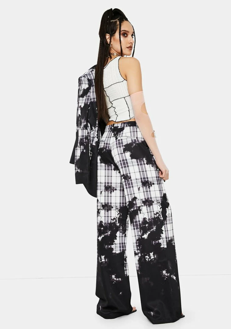 Discount โญ Jaded London Bottoms Bleach Check Relaxed Wide Leg Trousers ๐ฅฐ 6 Jaded London Bottoms Bleach Check Relaxed Wide Leg Trousers