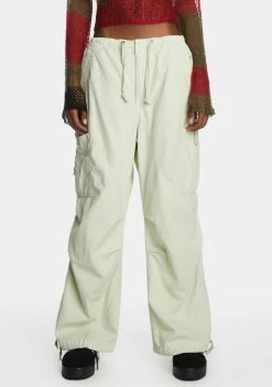 Jaded London Sage Green Parachute Cargo Pants
