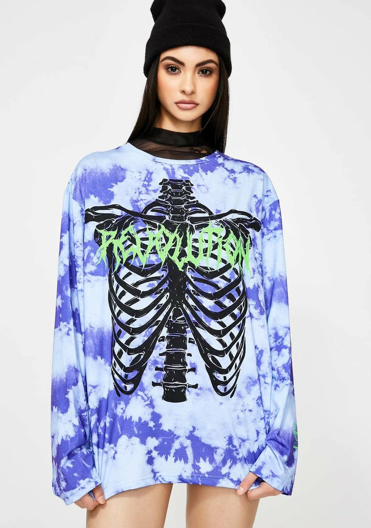 Promo ๐ Jaded London Skeleton Print Long Sleeve T-Shirt ๐ 3 Jaded London Skeleton Print Long Sleeve T-Shirt