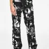Jaded London Punk Rock Photograph Print Skate Jeans Bottoms