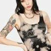 Jaded London Dresses Bleached Rib Racer Dress With Call Me Diamante Detail