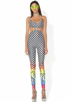 Jaded London Jumpsuits & Rompers Rainbow Flame Cut-Out Bodysuit