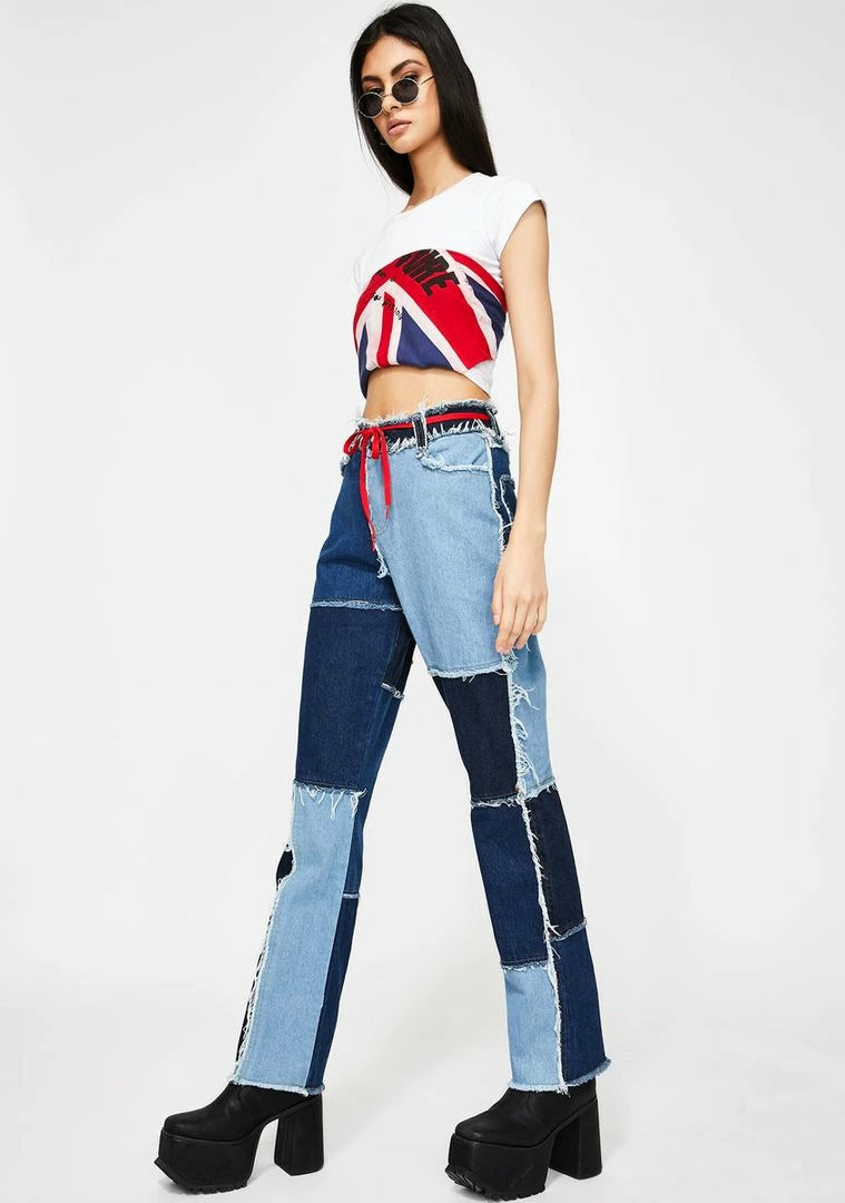 Promo π Jaded London Bottoms Patchwork Denim Boyfriend π Jeans π 5 Jaded London Bottoms Patchwork Denim Boyfriend Jeans