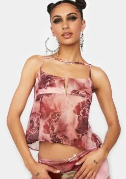Jaded London Tops Vintage Rose Cami Top