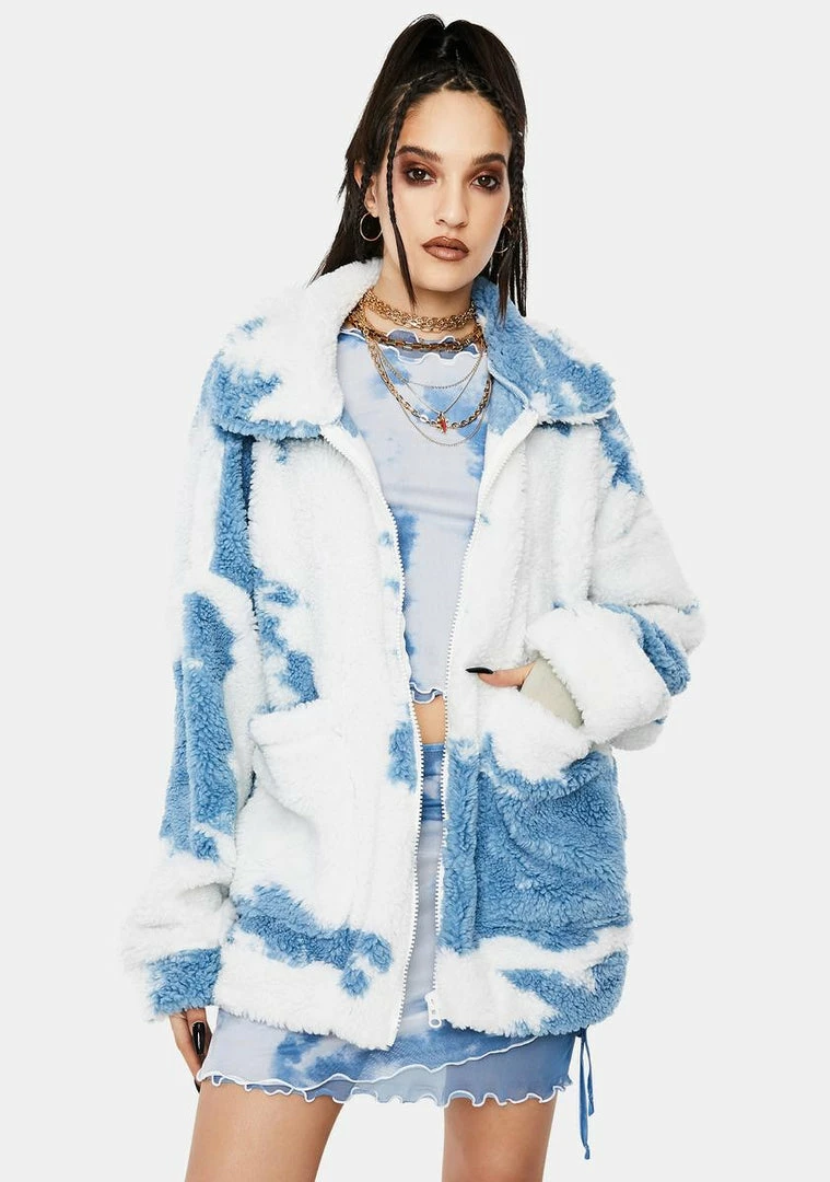 Budget π Jaded London Outerwear Cloud Print Teddy Fleece Oversized Jacket π 3 Jaded London Outerwear Cloud Print Teddy Fleece Oversized Jacket